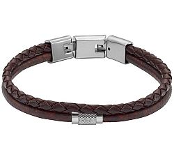 Fossil Férfi dupla bőr karkötő JF04702040