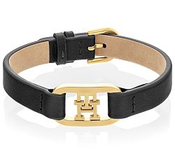 Tommy Hilfiger Fekete bőr karkötő 2780830
