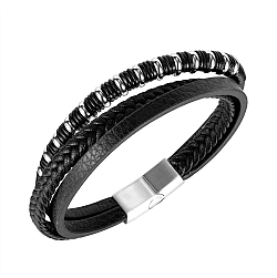 Troli Modern férfi bőr karkötő Leather