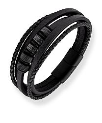 Troli Stílusos bőr karkötő Leather VABOB002
