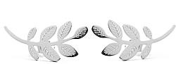 Vuch Gyönyörű acél fülbevaló Leaves Silver