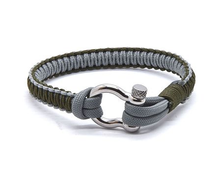Cordell Szürke paracord karkötő Omega Slim