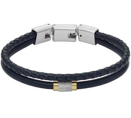 Fossil Férfi dupla bőr karkötő JF04703998